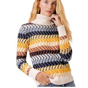 NWT Chunky Retro Turtle Neck Sweater Large